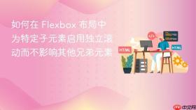 如何在 Flexbox 布局中为特定子元素启用独立滚动而不影响其他兄弟元素