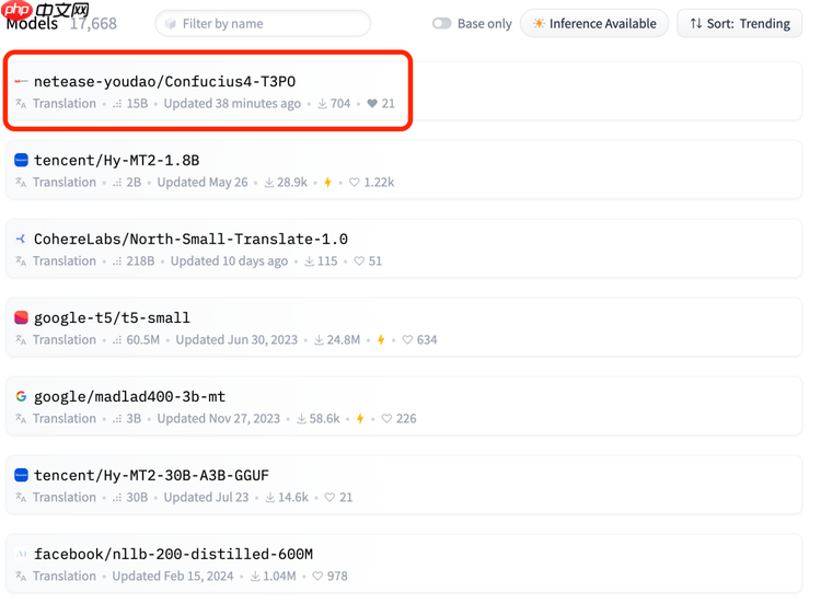双登顶新闻稿网易有道R2T2、T3PO双登顶Hugging Face细分热榜,全球开发者快速跟进适配
