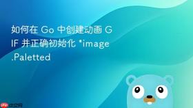 如何在 Go 中创建动画 GIF 并正确初始化 *image.Paletted