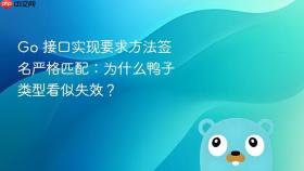 Go 接口实现要求方法签名严格匹配：为什么鸭子类型看似失效？