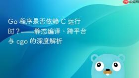 Go 程序是否依赖 C 运行时?——静态编译、跨平台与 cgo 的深度解析