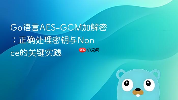 Go语言AES-GCM加解密:正确处理密钥与Nonce的关键实践