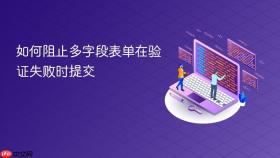 如何阻止多字段表单在验证失败时提交