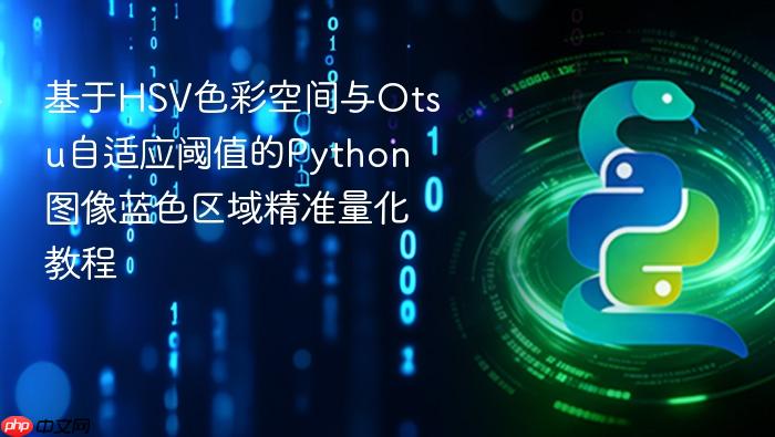 基于HSV色彩空间与Otsu自适应阈值的Python图像蓝色区域精准量化教程