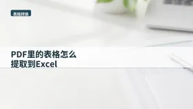 PDF里的表格怎么提取到Excel?文件处理前要先看什么