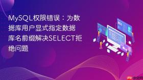 MySQL权限错误:为数据库用户显式指定数据库名前缀解决SELECT拒绝问题