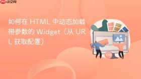如何在 HTML 中动态加载带参数的 Widget（从 URL 获取配置）
