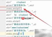 Python中strip函数用法解析