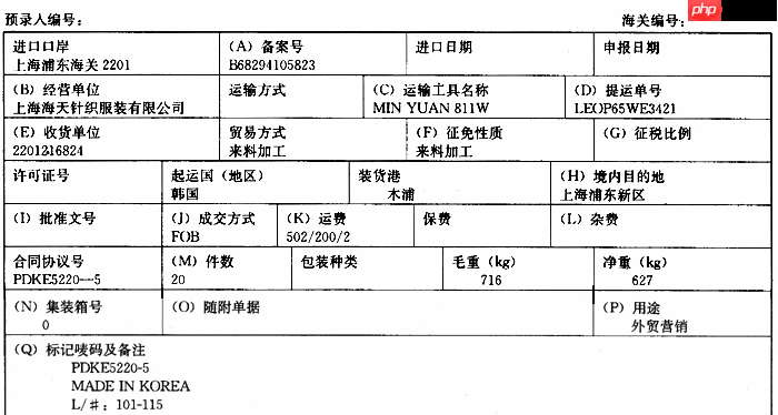 出口报关单填写指南