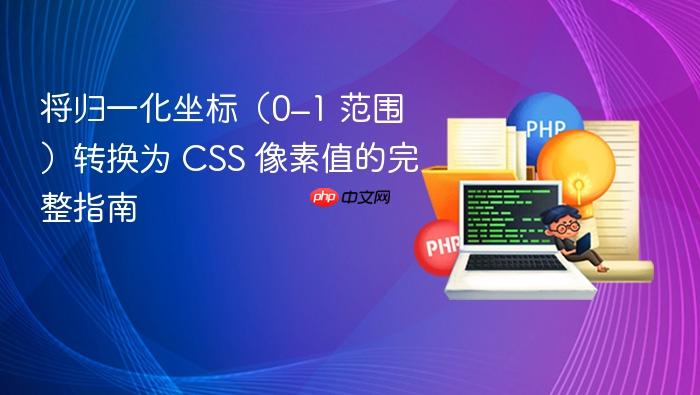 将归一化坐标(0–1 范围)转换为 CSS 像素值的完整指南