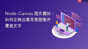 Node-Canvas 图文叠加:如何正确设置背景图像并覆盖文字