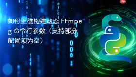 如何正确构建动态 ffmpeg 命令行参数(支持部分配置项为空)