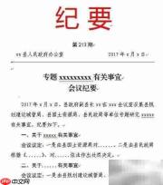 专题会议纪要写作指南