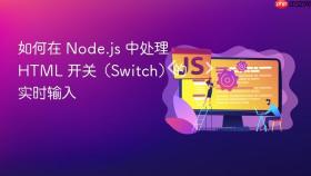 如何在 Node.js 中处理 HTML 开关（Switch）的实时输入
