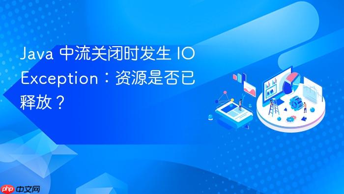 Java 中流关闭时发生 IOException：资源是否已释放？
