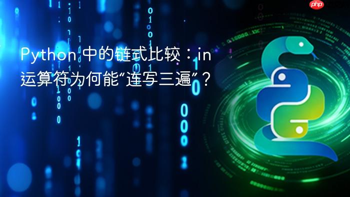 Python 中的链式比较:in 运算符为何能“连写三遍”?