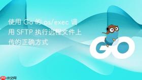 使用 Go 的 os/exec 调用 SFTP 执行远程文件上传的正确方式
