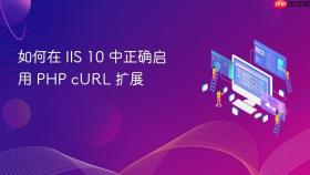 如何在 IIS 10 中正确启用 PHP cURL 扩展