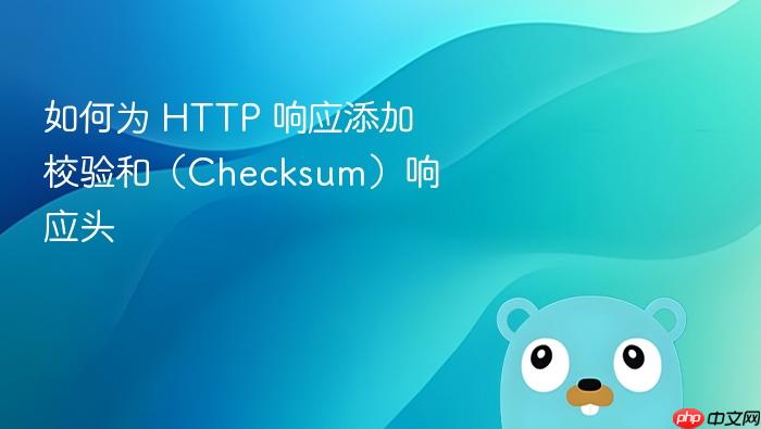 如何为 HTTP 响应添加校验和(Checksum)响应头