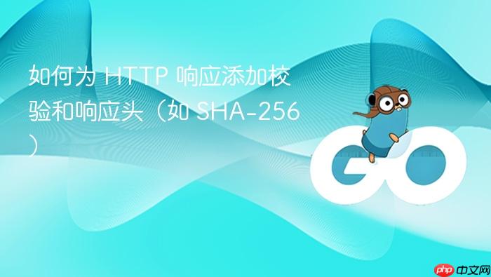如何为 HTTP 响应添加校验和响应头(如 SHA-256)