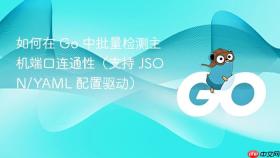 如何在 Go 中批量检测主机端口连通性（支持 JSON/YAML 配置驱动）
