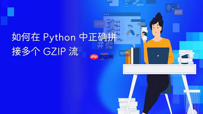 如何在 Python 中正确拼接多个 GZIP 流

