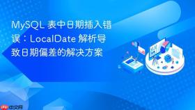 MySQL 表中日期插入错误：LocalDate 解析导致日期偏差的解决方案
