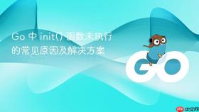 Go 中 init() 函数未执行的常见原因及解决方案