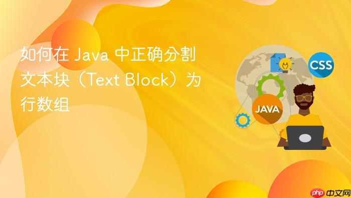 如何在 Java 中正确分割文本块(Text Block)为行数组