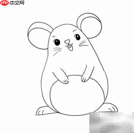 胖老鼠简笔画教程