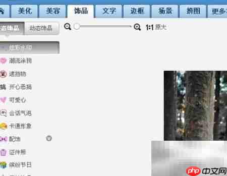 美图秀秀静态饰品使用技巧