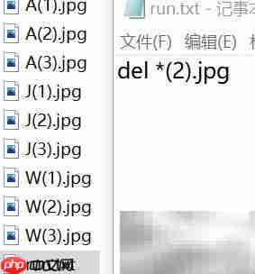 批量删除Windows指定后缀文件