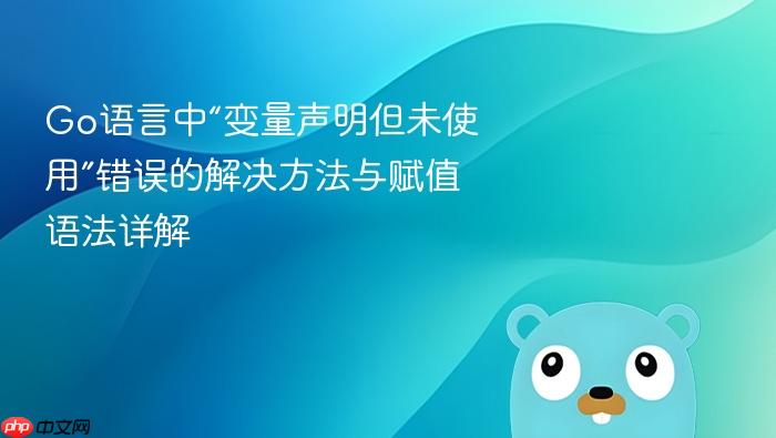 Go语言中“变量声明但未使用”错误的解决方法与赋值语法详解