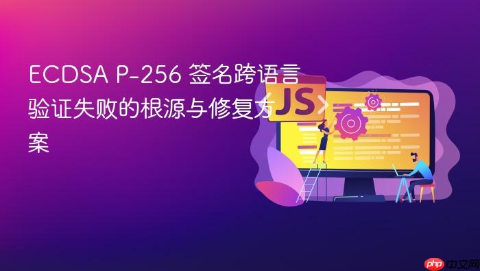ECDSA P-256 签名跨语言验证失败的根源与修复方案