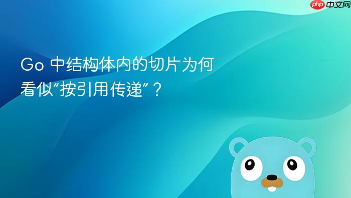 Go 中结构体内的切片为何看似“按引用传递”?