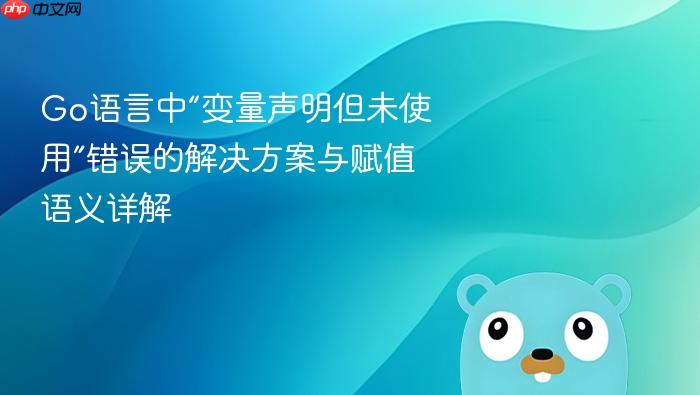 Go语言中“变量声明但未使用”错误的解决方案与赋值语义详解