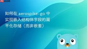 如何在 aerospike-go 中实现嵌入结构体字段的扁平化存储（而非嵌套）
