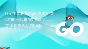 Go 中如何为结构体添加类似“嵌入变量”的字段？——方法与嵌入机制详解