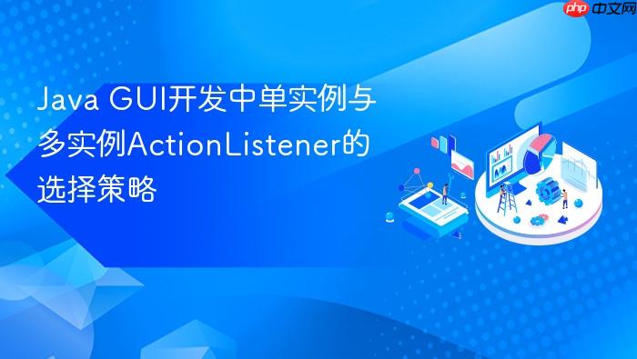 Java GUI开发中单实例与多实例ActionListener的选择策略