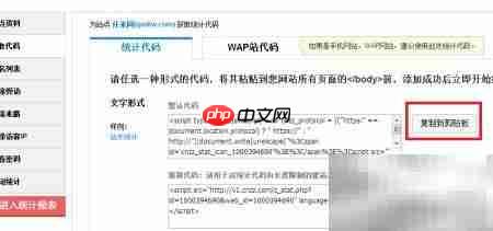 添加网站统计代码方法