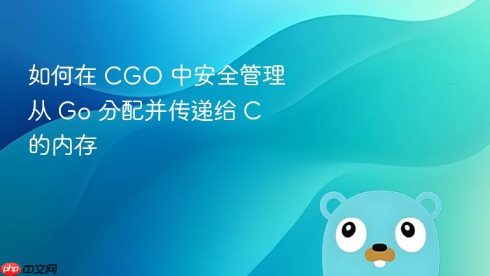 如何在 CGO 中安全管理从 Go 分配并传递给 C 的内存