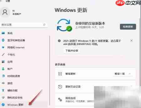 Windows11系统更新方法
