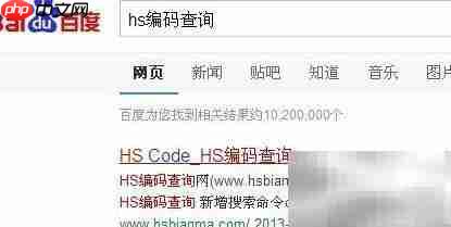 HS编码查询方法指南