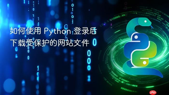 如何使用 Python 登录后下载受保护的网站文件