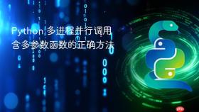 Python 多进程并行调用含多参数函数的正确方法