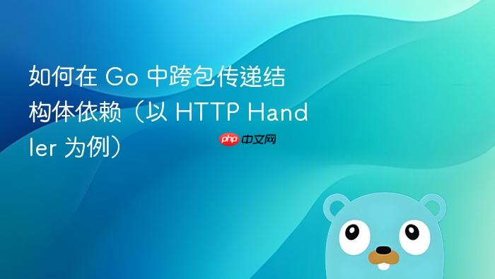 如何在 Go 中跨包传递结构体依赖(以 HTTP Handler 为例)