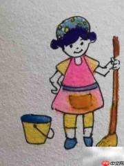 妈妈的小助手简笔画