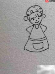 妈妈的小助手简笔画