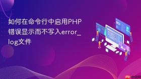 如何在命令行中启用PHP错误显示而不写入error_log文件