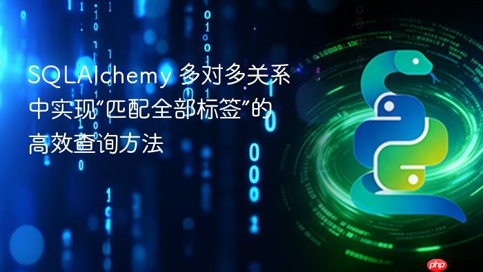 SQLAlchemy 多对多关系中实现“匹配全部标签”的高效查询方法